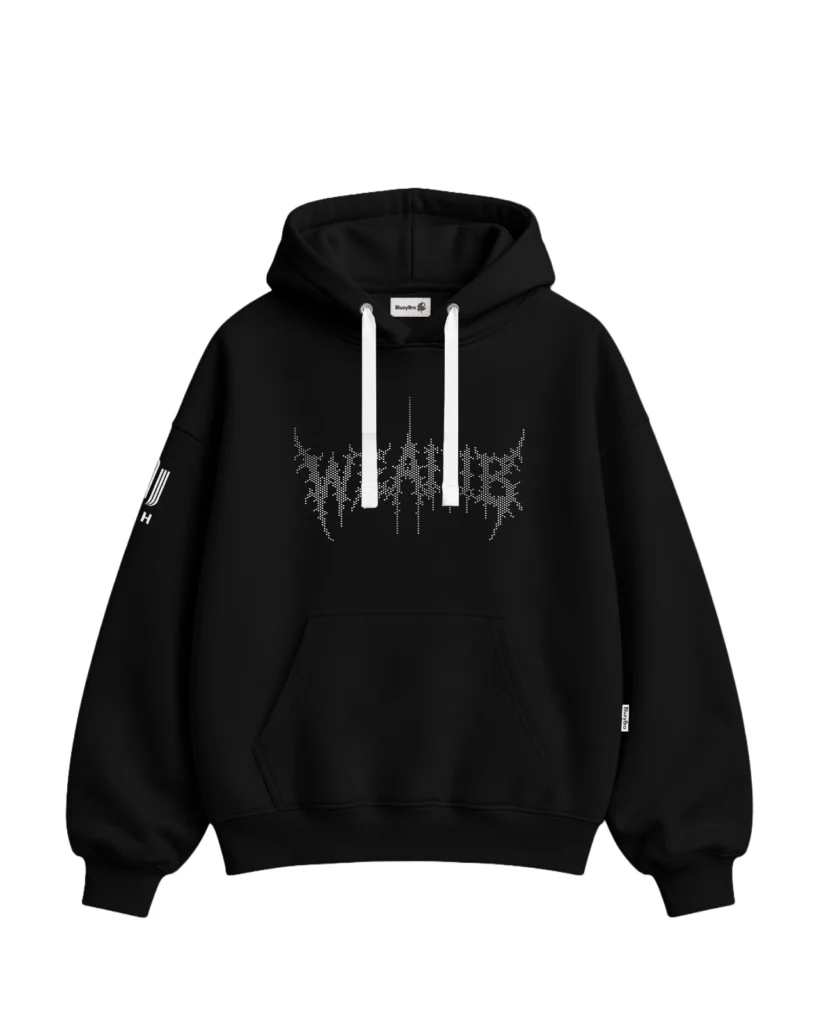 Bluza baggy - Kryształki Przód + Rękawek AGH