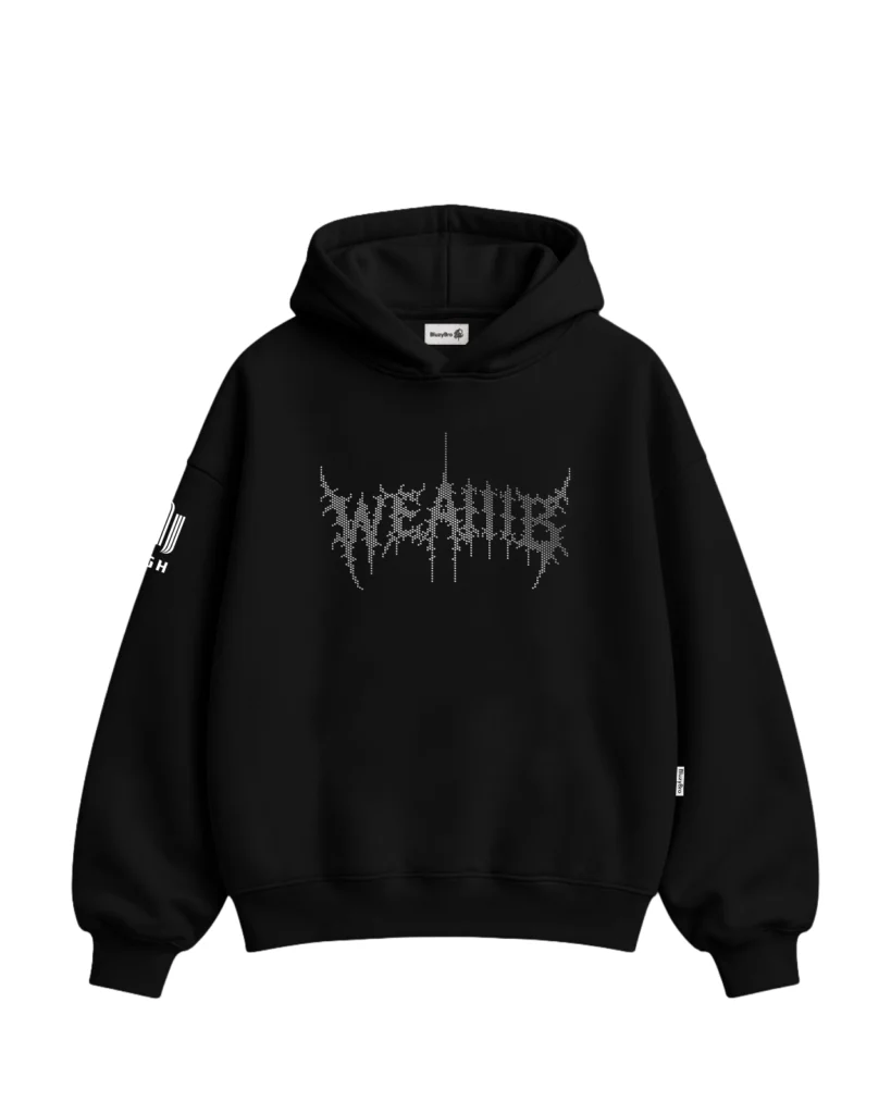 Bluza boxy - Kryształki Przód + Rękawek AGH