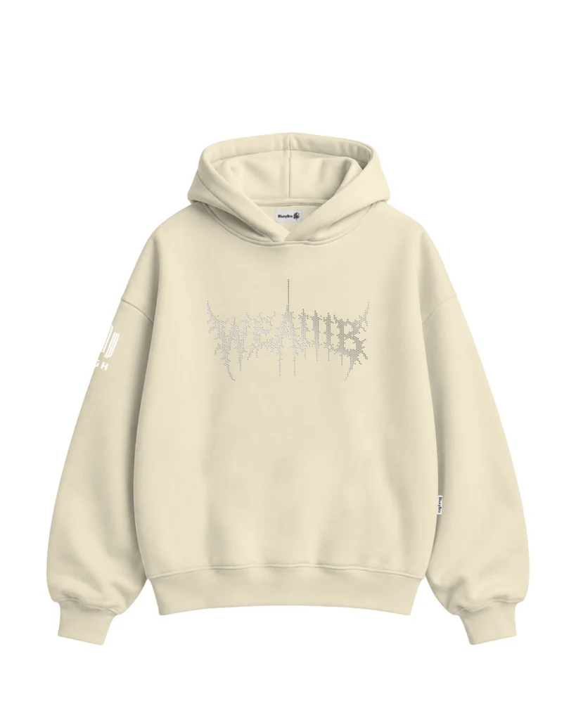 Bluza boxy - Kryształki Przód + Rękawek AGH – tył