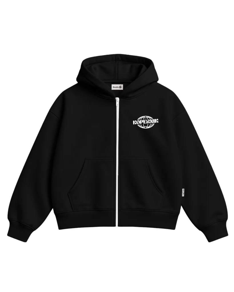 Bluza ultra boxy rozsuwana - Haft Mały 33LO