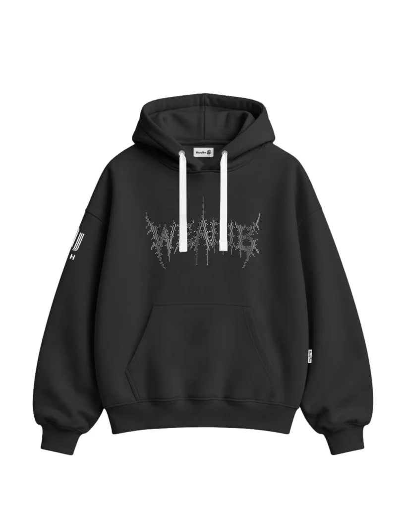 Bluza baggy - Kryształki Przód + Rękawek AGH – tył
