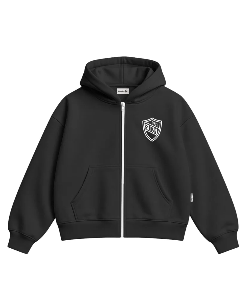Bluza ultra boxy rozsuwana - Małe znakowanie – tył