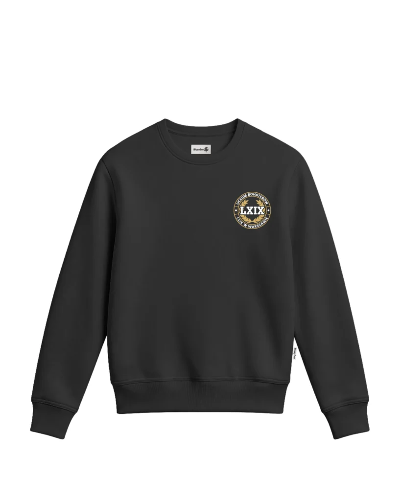 Bluza bez kaptura 69 LO Warszawa – tył