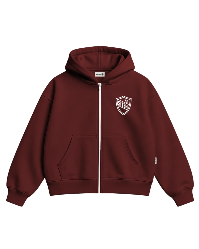 Bluza ultra boxy rozsuwana - Małe znakowanie