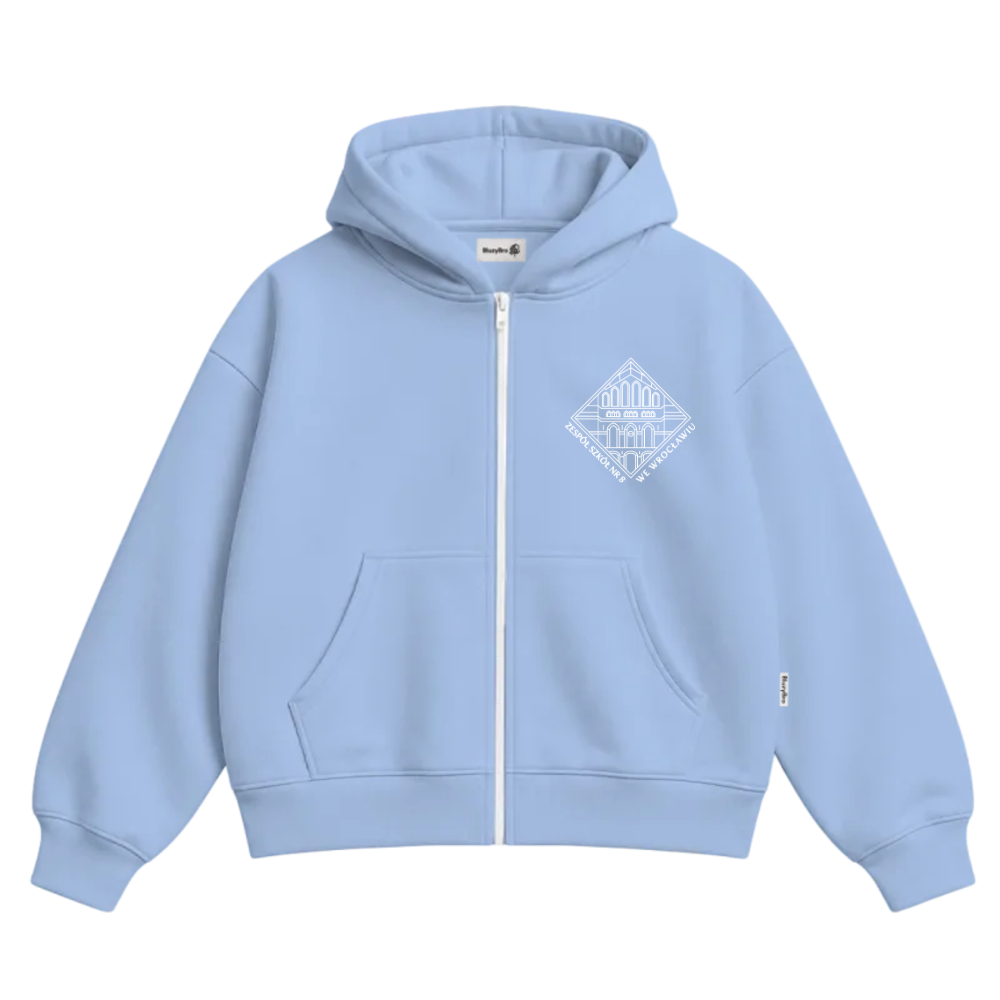 Bluza ultra boxy rozsuwana - Romb ZS8 – tył