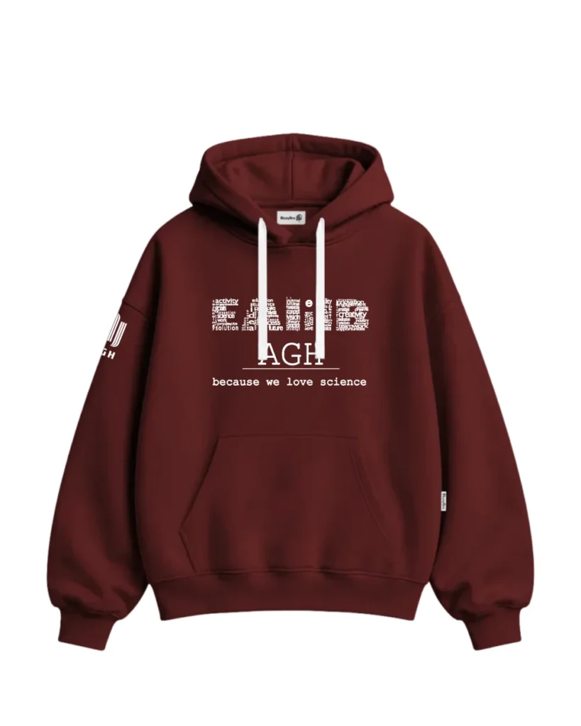 Bluza baggy - Haft Przód + Rękawek AGH – tył