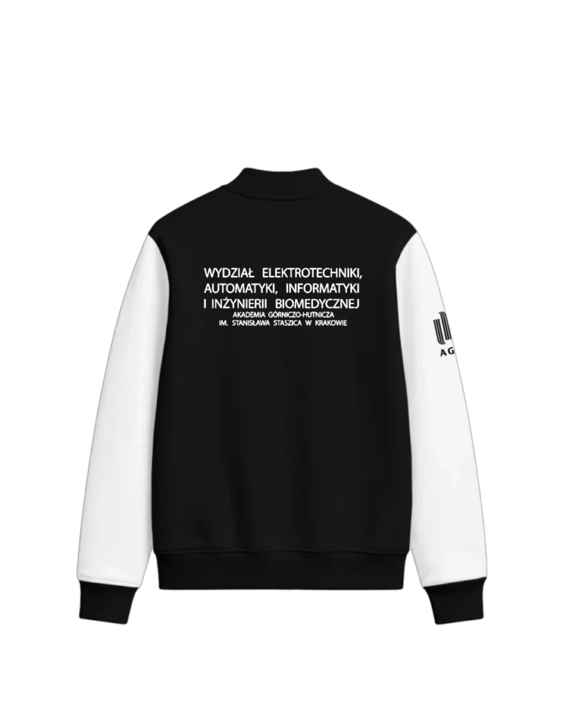 Bluza baseball - Haft Przód + Rękawek + Haft Tył AGH – tył