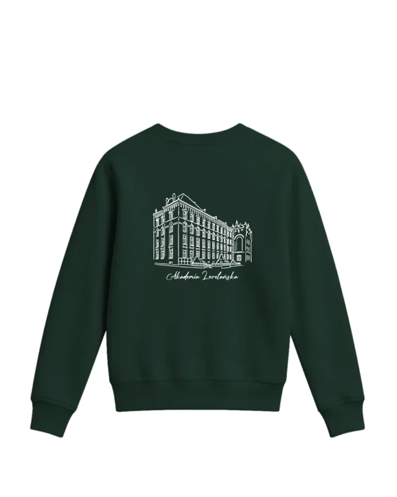 Bluza bez kaptura - Haft + Nadruk LOGO – tył