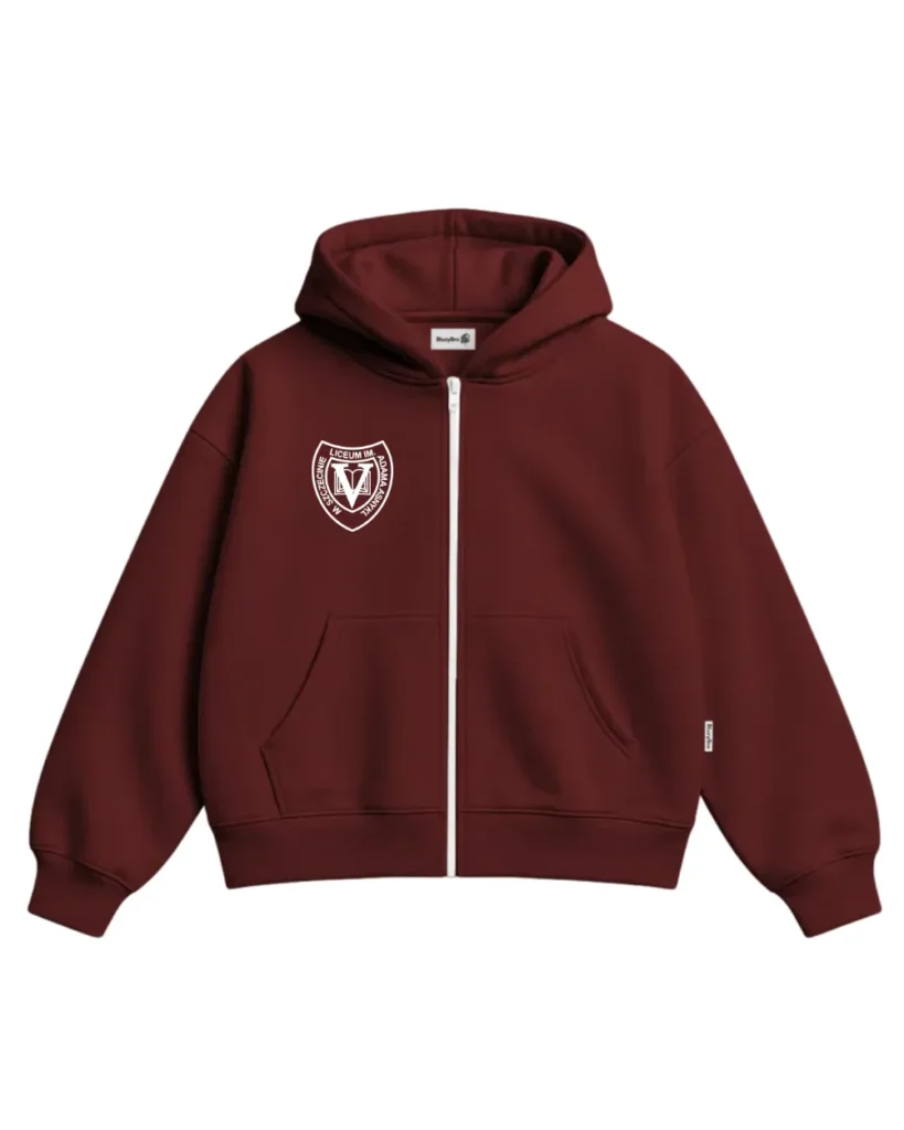 Bluza ultra boxy rozsuwana - Haft 5LO – tył