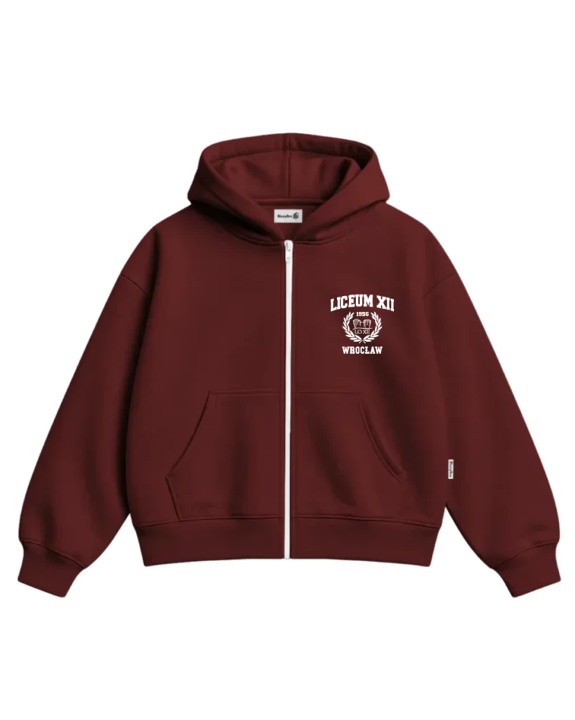 Bluza ultra boxy rozsuwana - Małe znakowanie – tył