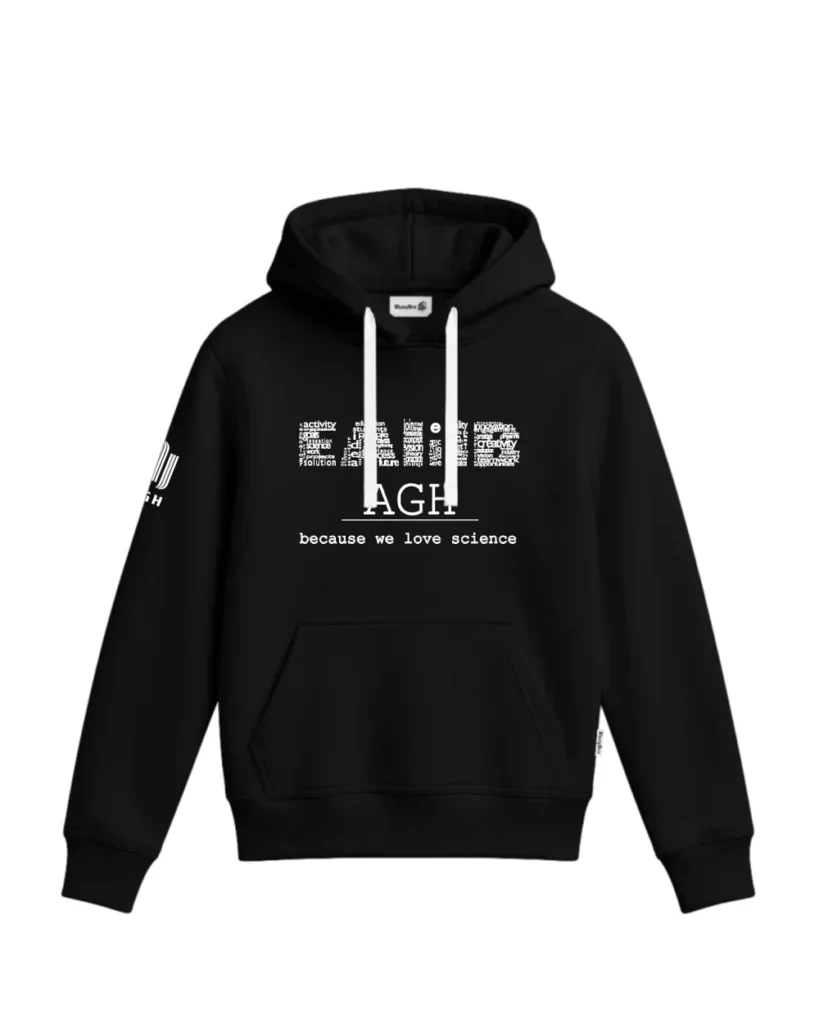 Bluza z kapturem - Haft Przód + Rękawek AGH