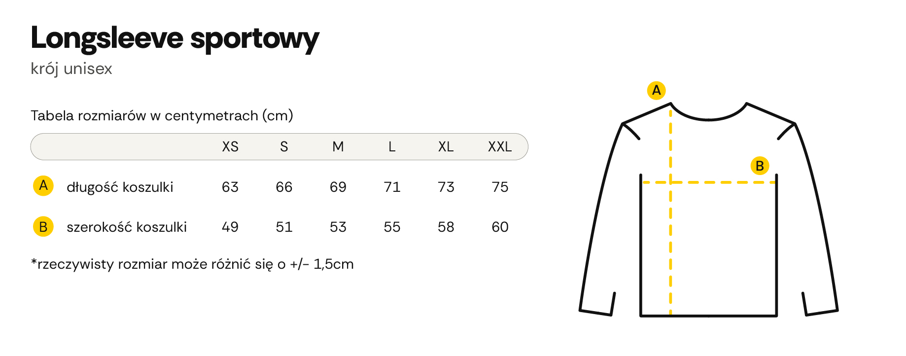 Tabela rozmiarów