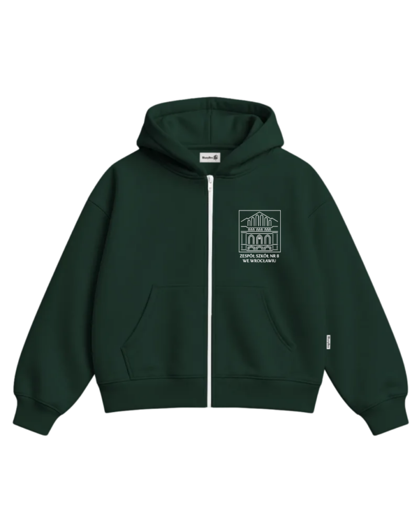 Bluza ultra boxy rozsuwana - Kwadrat ZS8 – tył