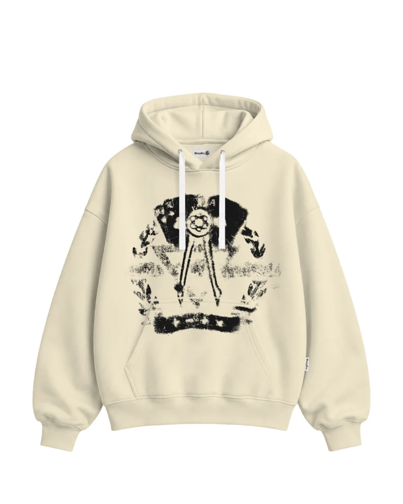 Bluza baggy - Nadruk Vintage 14 LO Warszawa – tył