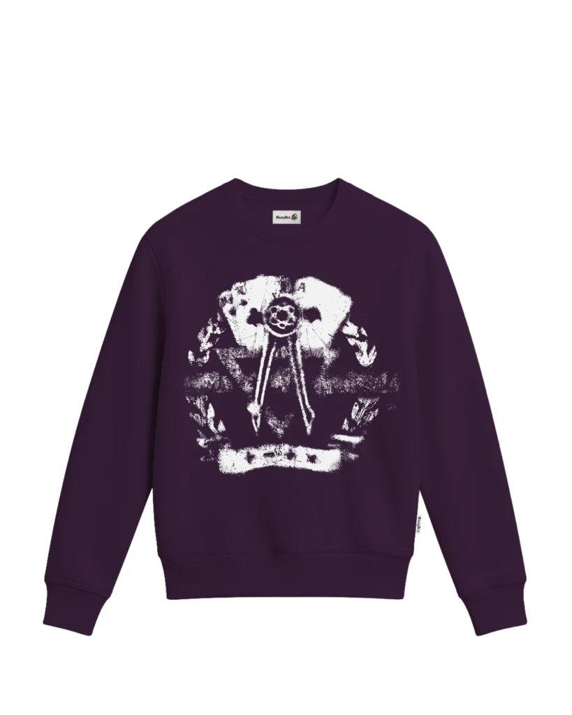 Bluza bez kaptura - Nadruk Vintage 14 LO Warszawa – tył