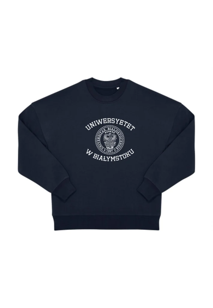Bluza bez kaptura Premium Boxy (Importowana) - Logo UwB – tył