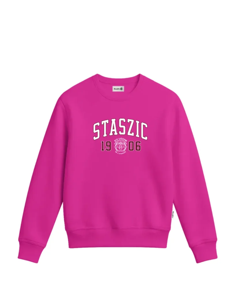 Bluza bez kaptura - Haft Napis Staszic 14 LO Warszawa