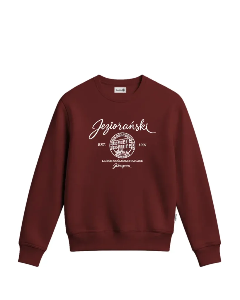 Bluza bez kaptura - Jeziorański 67 LO Warszawa – tył