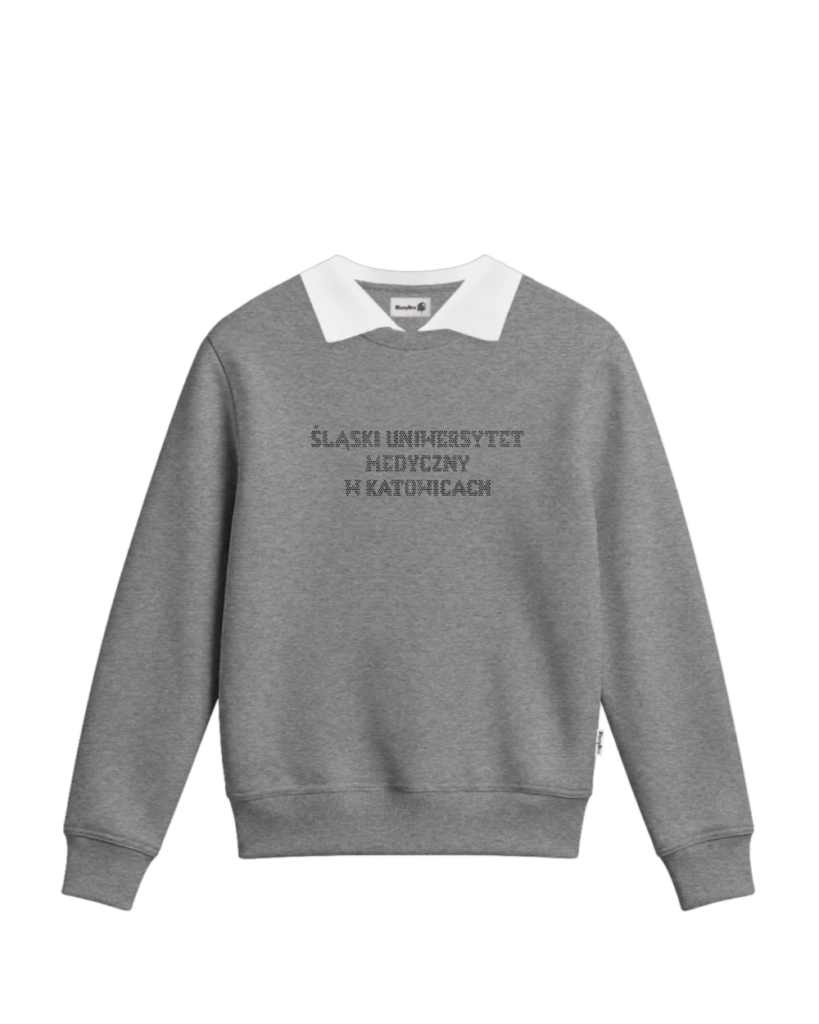 Bluza z kołnierzykiem - Kryształki napis SUM
