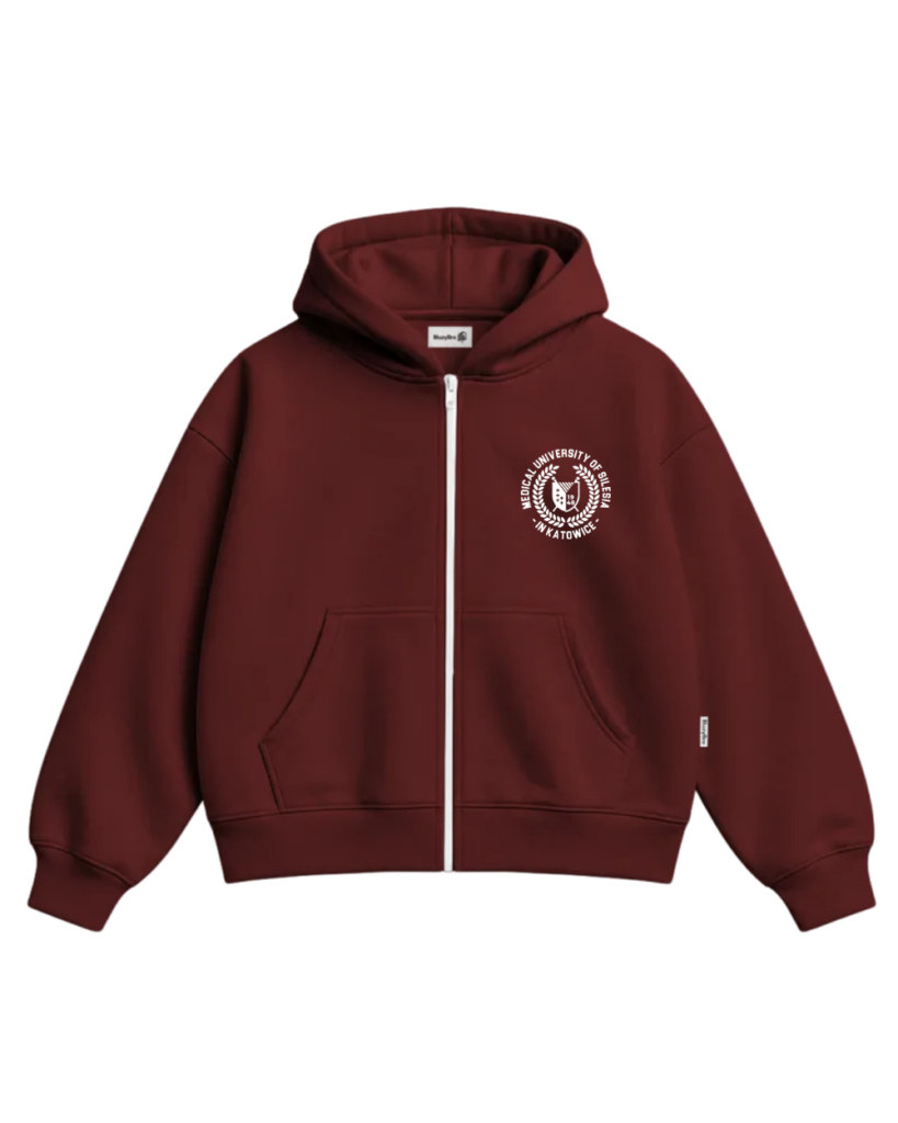 Bluza ultra boxy rozsuwana - Logo koło SUM – tył