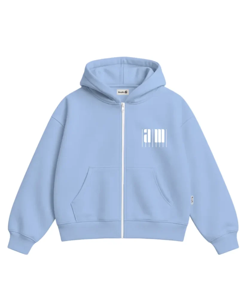 Bluza ultra boxy rozsuwana - Haft AMUZ