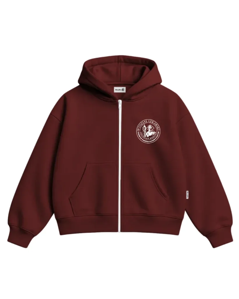 Bluza ultra boxy rozsuwana - Haft UWM WL – tył