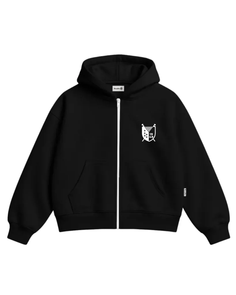 Bluza ultra boxy rozsuwana - Herb SUM – tył