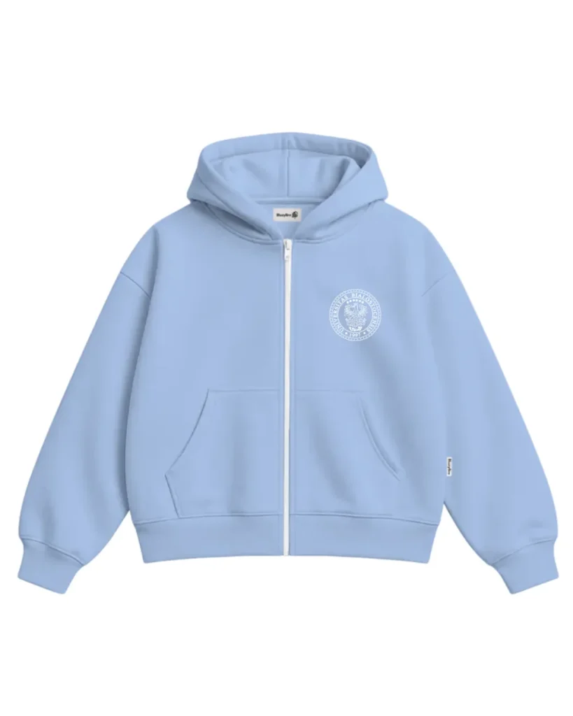 Bluza ultra boxy rozsuwana - Logo UwB – tył