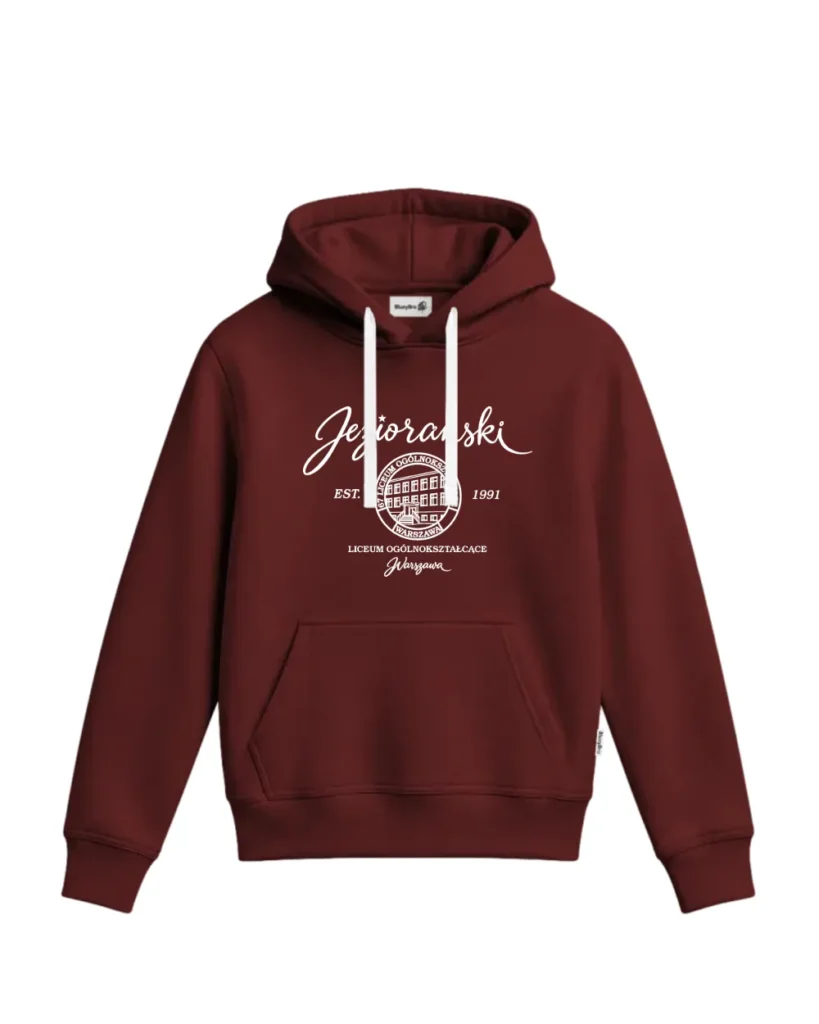 Bluza z kapturem - Jeziorański 67 LO Warszawa – tył